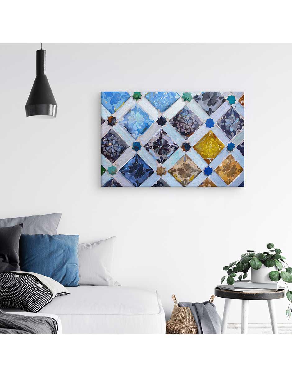 Pintura Azulejos españoles técnica mixta 3