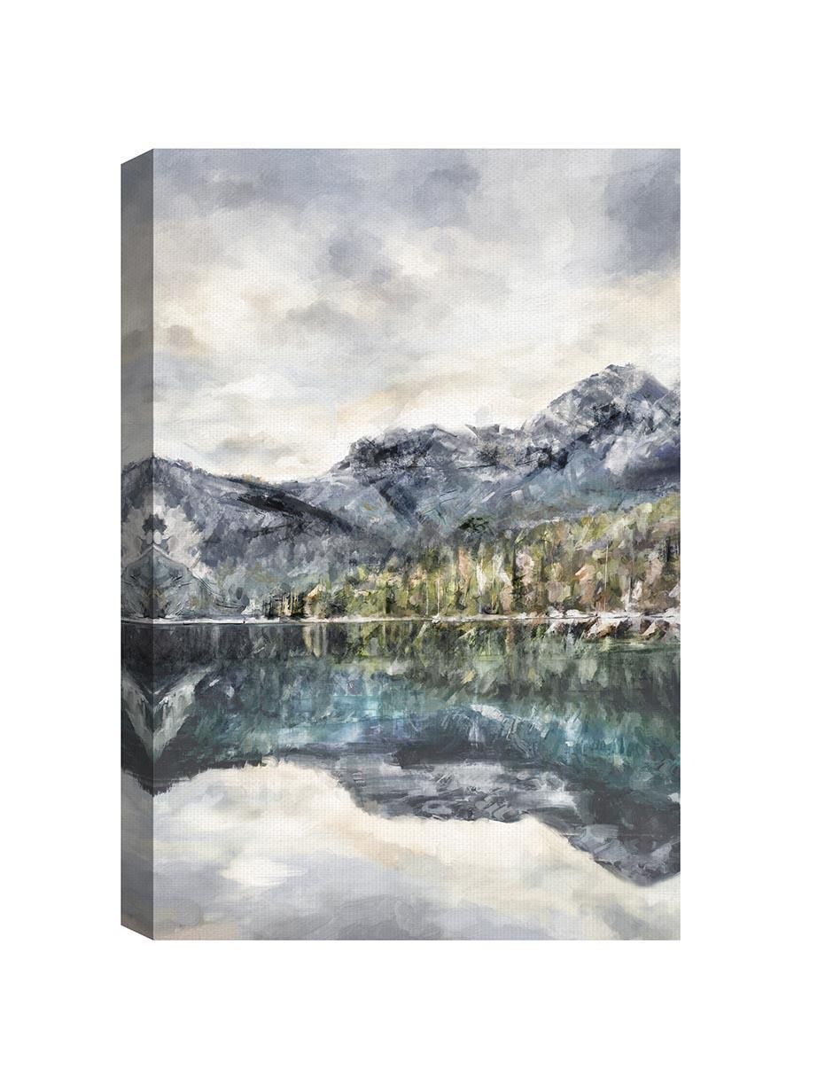Pintura Reflexiones sobre el lago técnica mixta