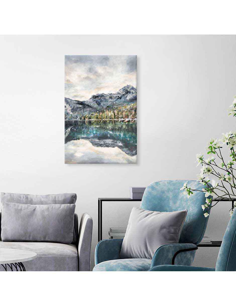 Pintura Reflexiones sobre el lago técnica mixta 2