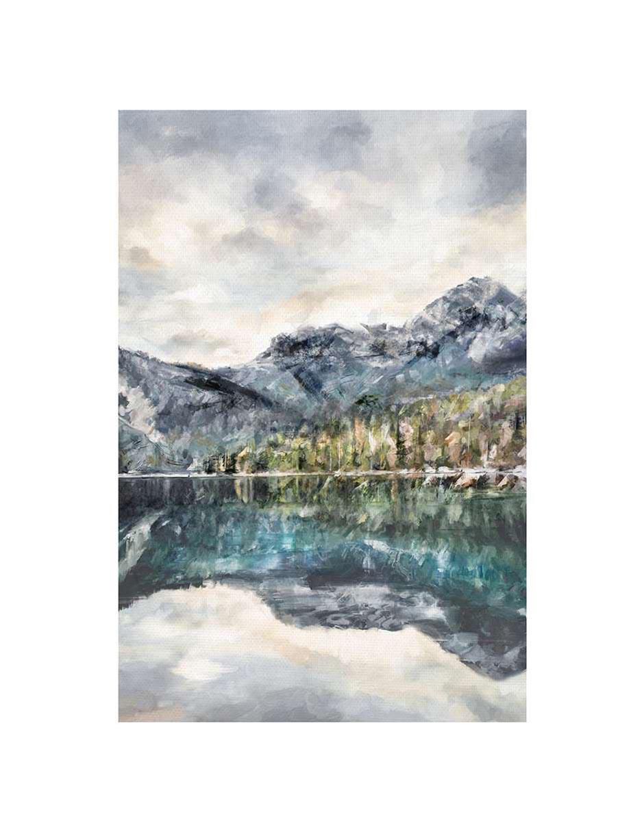 Pintura Reflexiones sobre el lago técnica mixta 4