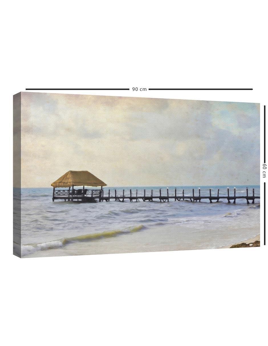 Pintura Muelle de paraíso técnica mixta Costa 5