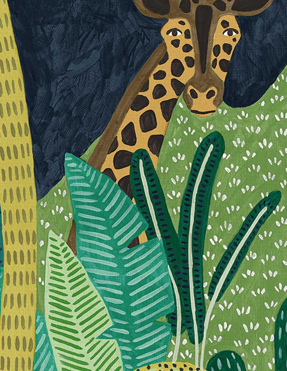 Pintura Tropical Okapi técnica mixta Animales 4