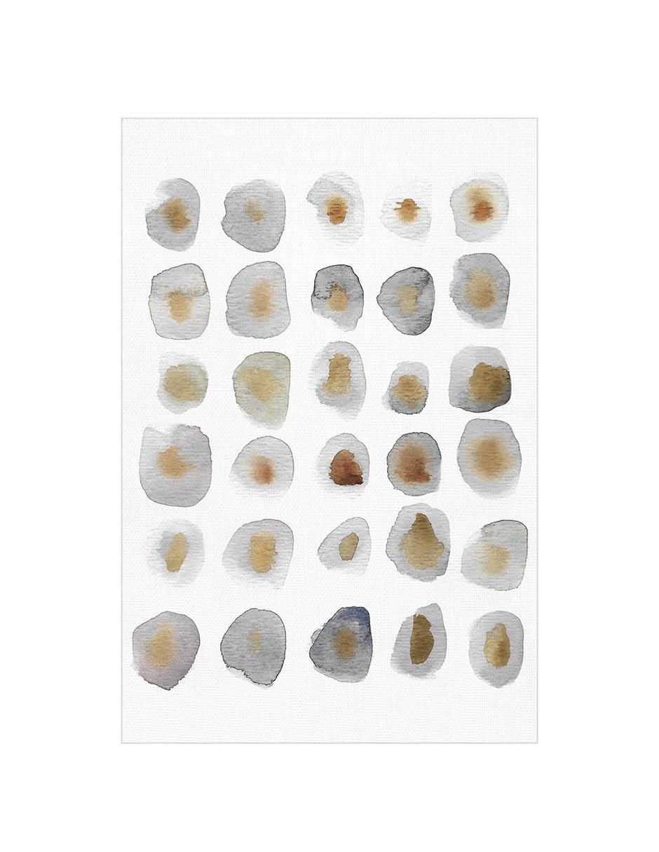 Pintura Pepitas de oro técnica mixta Abstracto 2