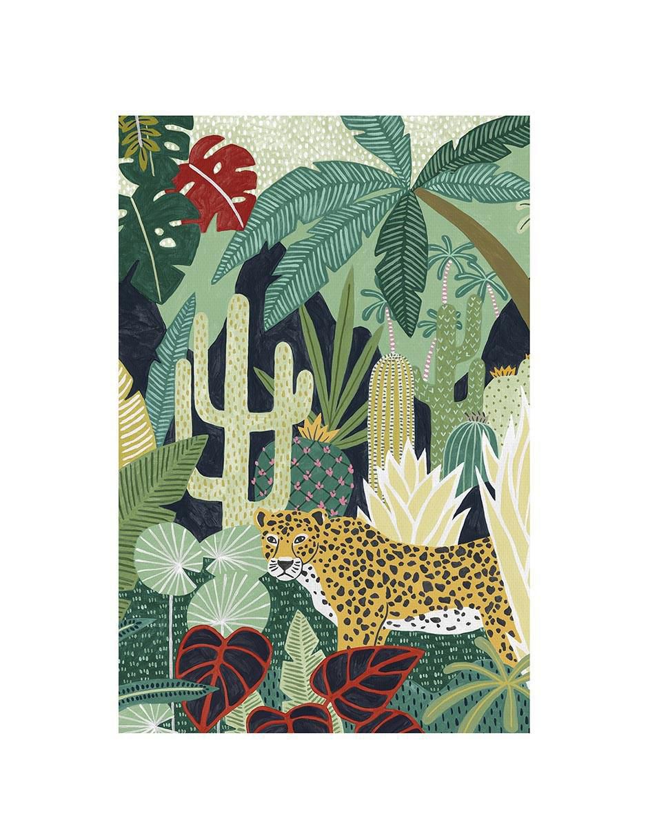 Pintura Acinónix tropical técnica mixta Animales 2