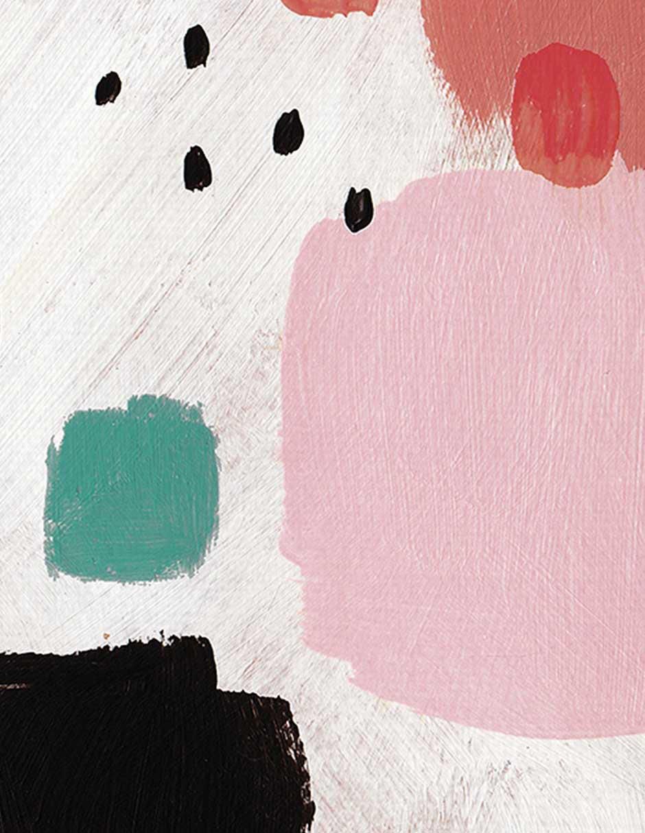 Pintura Torbellino de rosas técnica mixta Abstracto 4
