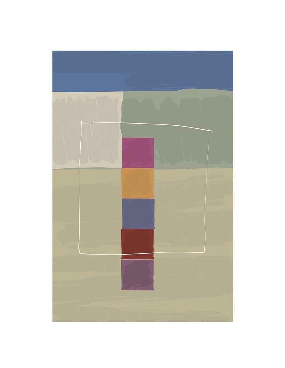 Pintura Camino cuadrado II técnica mixta Abstracto 2