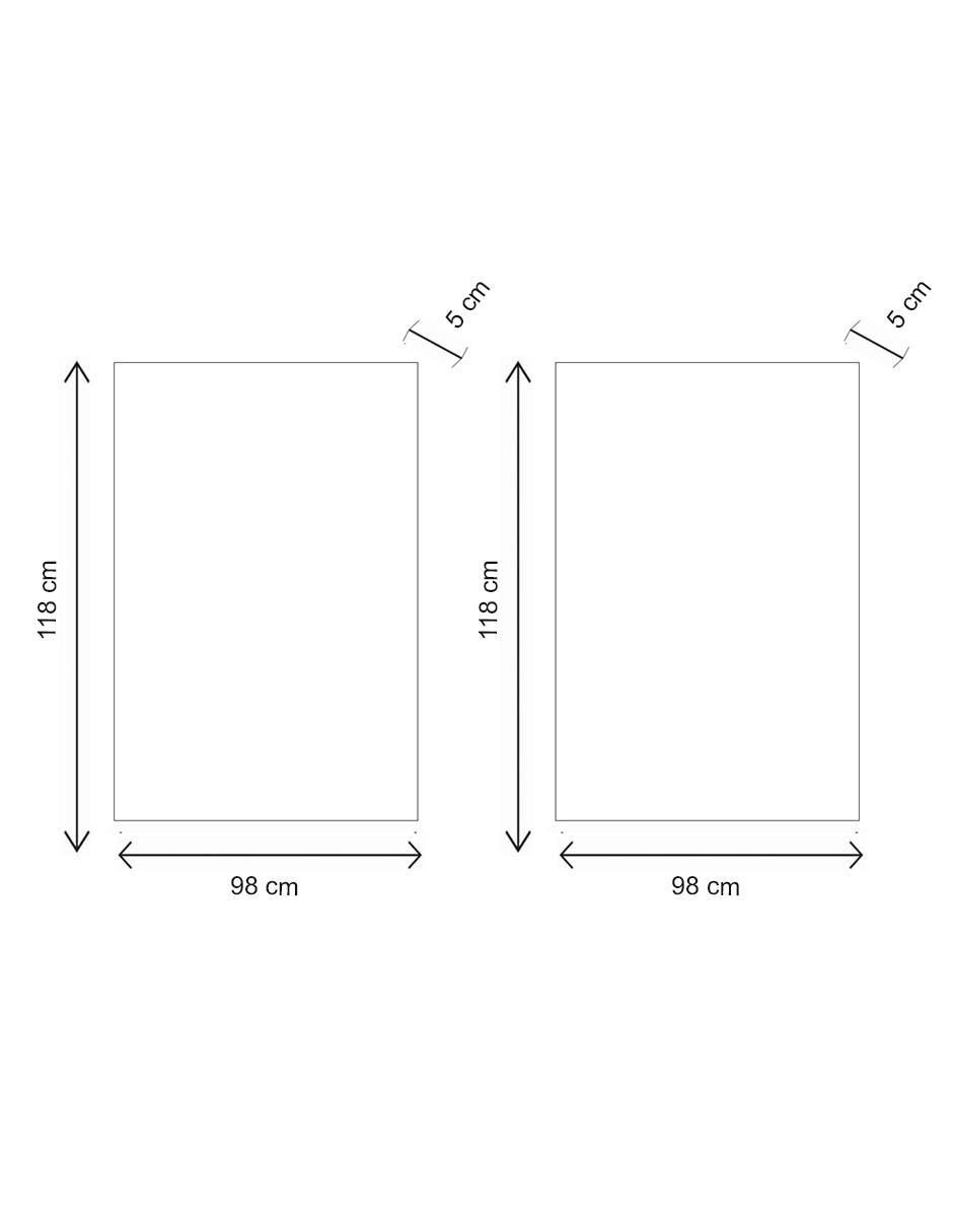 Set pinturas Díptico 4 Vistas Azul técnica acrílico Dípticos 4