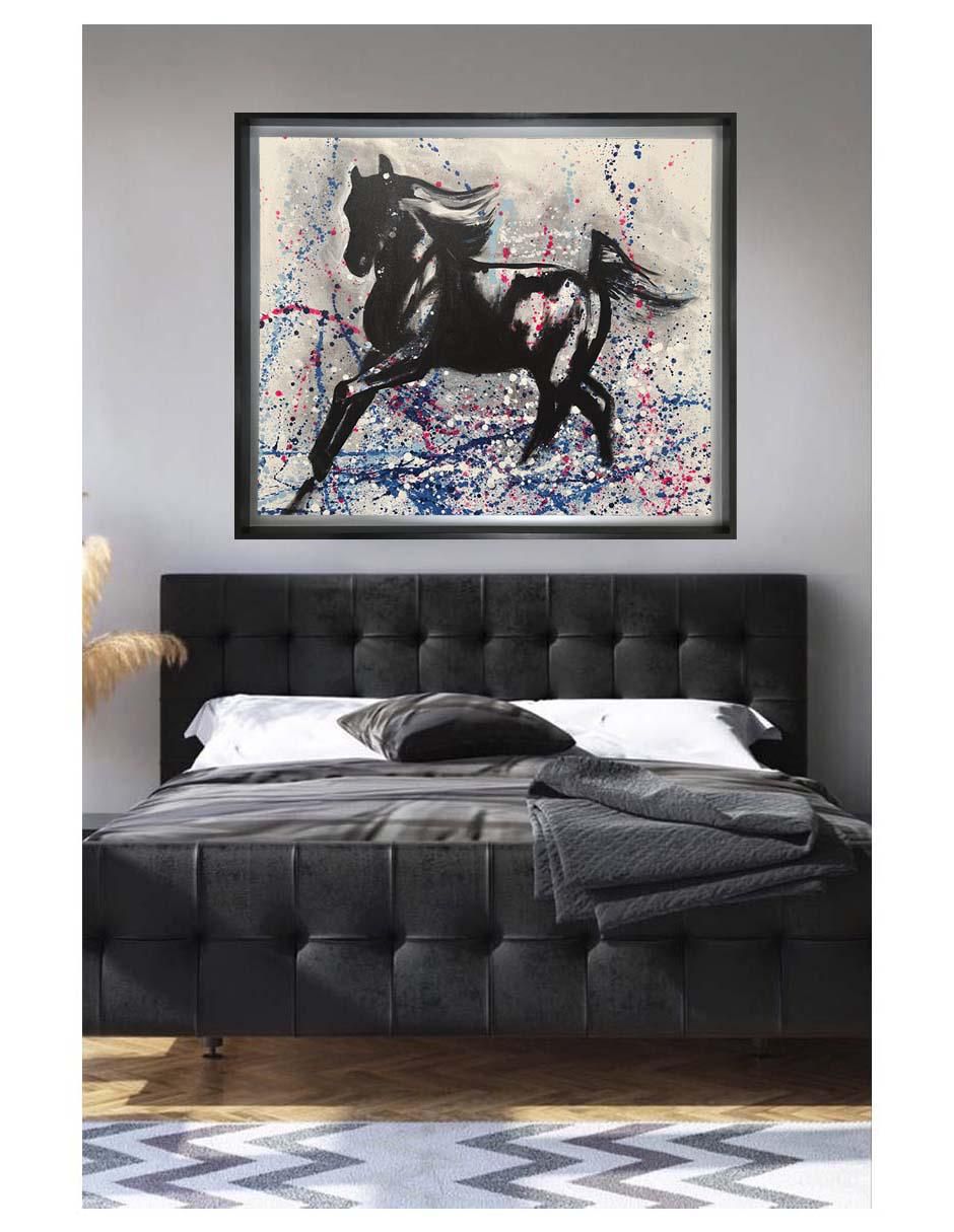 Pintura Galopando II técnica acrílico AnimalArt 2