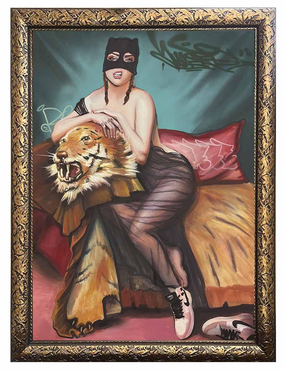 Pintura Keket en su sillón técnica óleo La verdadera cara de Keket Pintura Keket en su sillón técnica óleo La verdadera cara de Keket