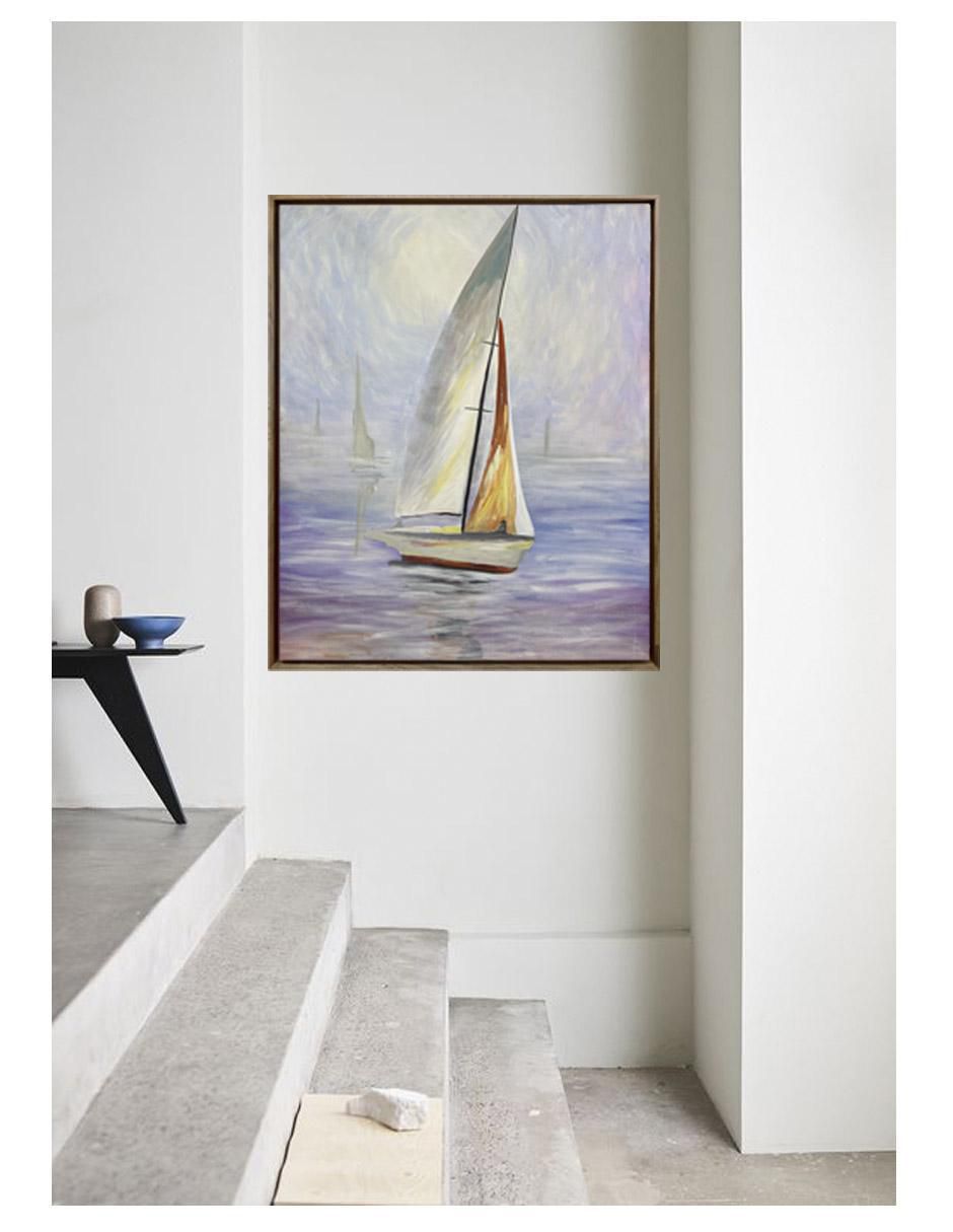 Pintura Veleros II técnica acrílico Playa 5