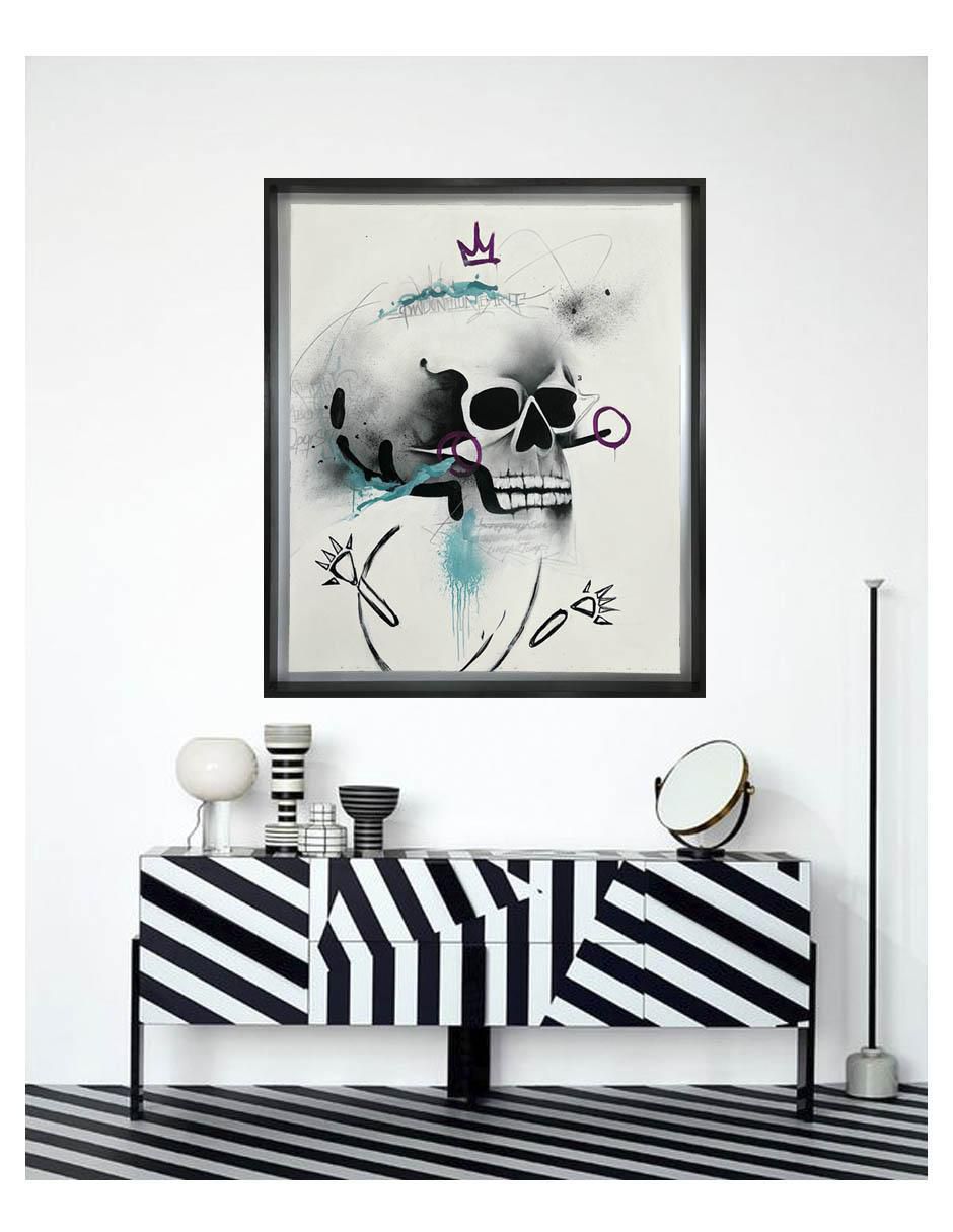 Pintura Calavera técnica mixta MilleniArt 3