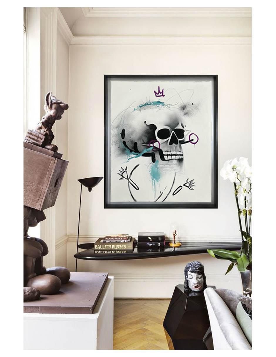 Pintura Calavera técnica mixta MilleniArt 5