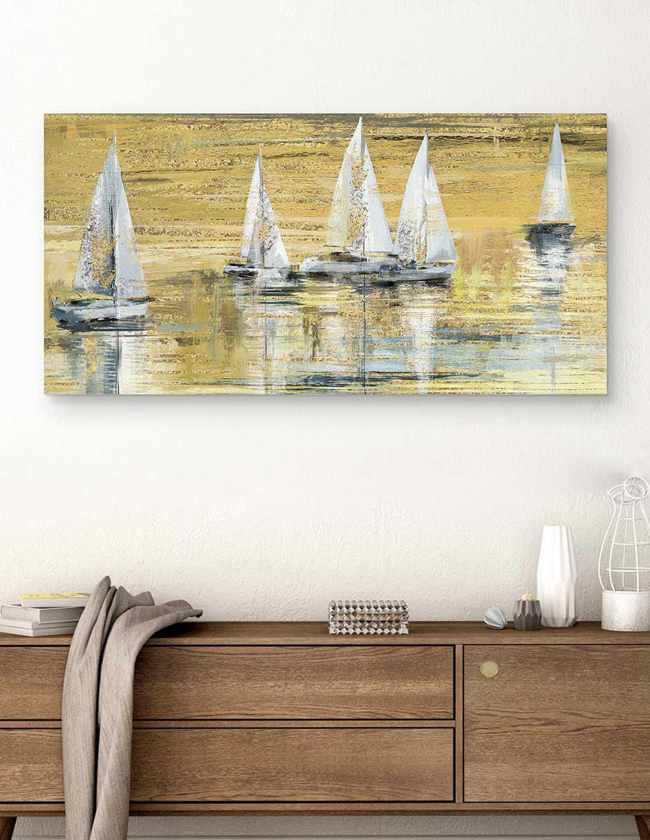 Pintura Vela de Oro técnica mixta Costa 2