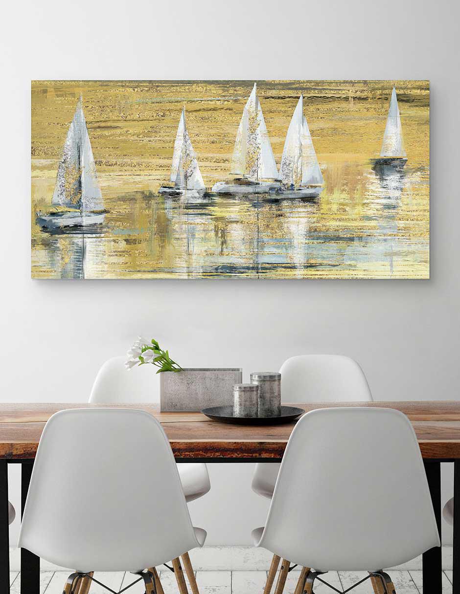 Pintura Vela de Oro técnica mixta Costa 3