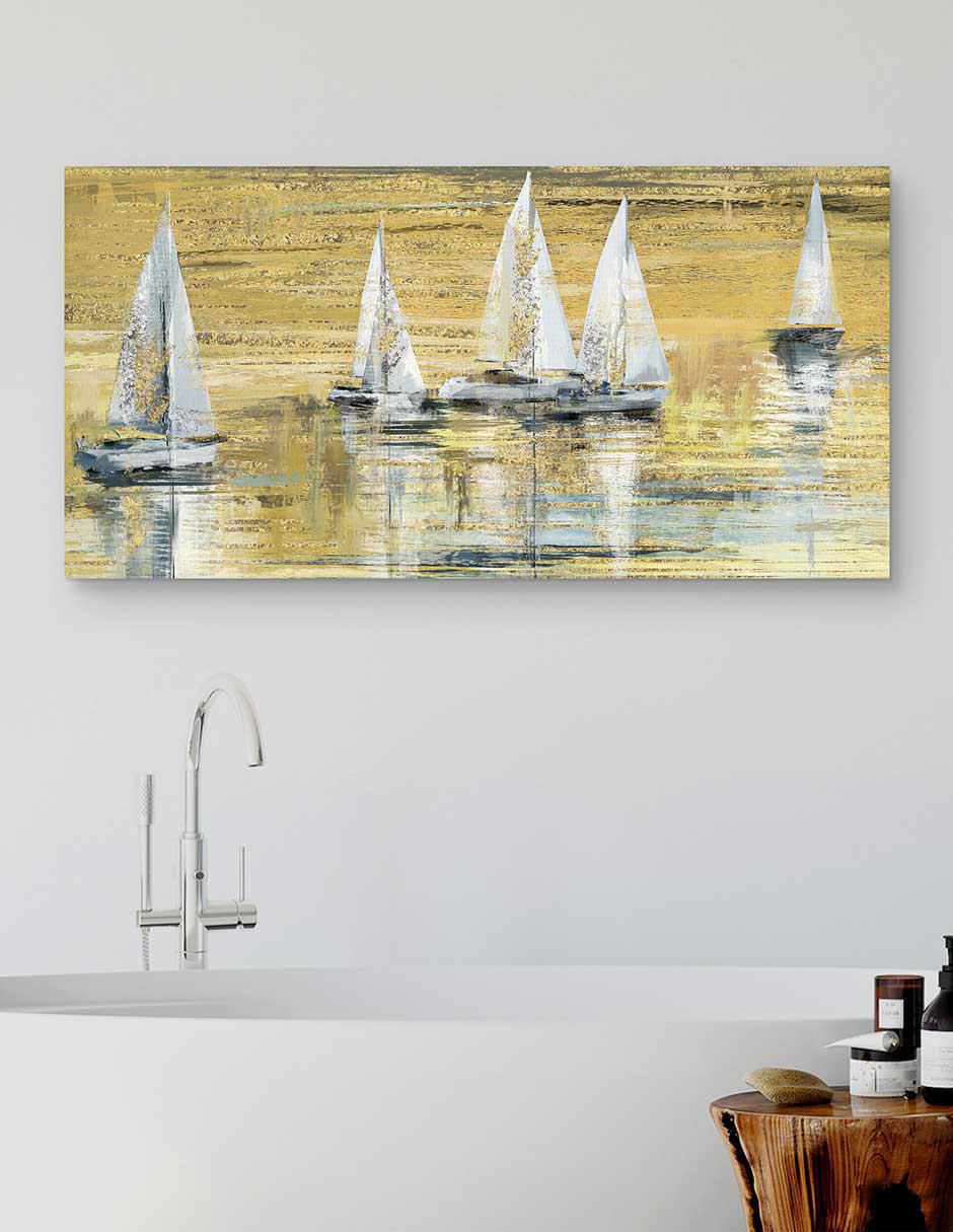 Pintura Vela de Oro técnica mixta Costa 4