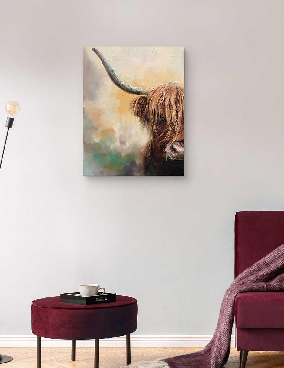 Pintura Tierras altas técnica mixta Animales 2