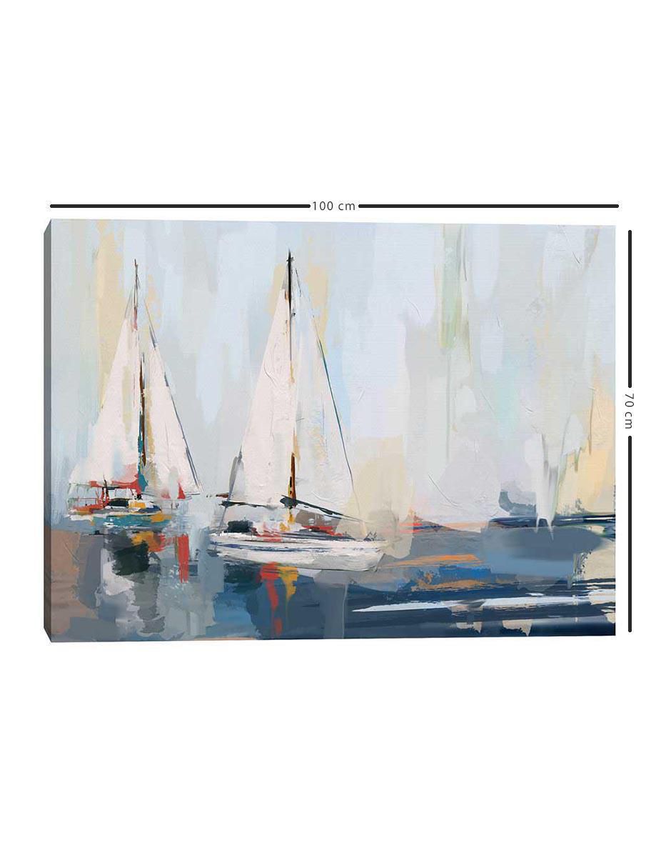Pintura Ven a navegar lejos técnica mixta Costa 5