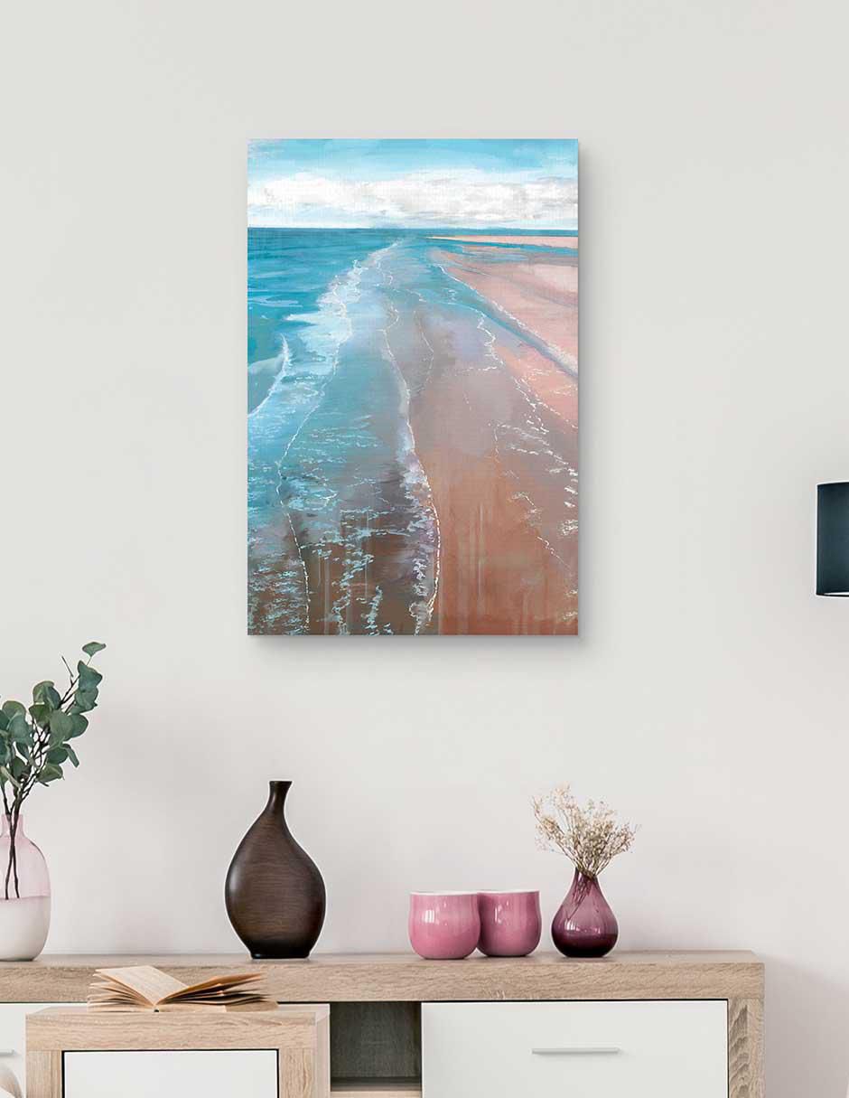Pintura Arenas rosadas técnica mixta Costa 2
