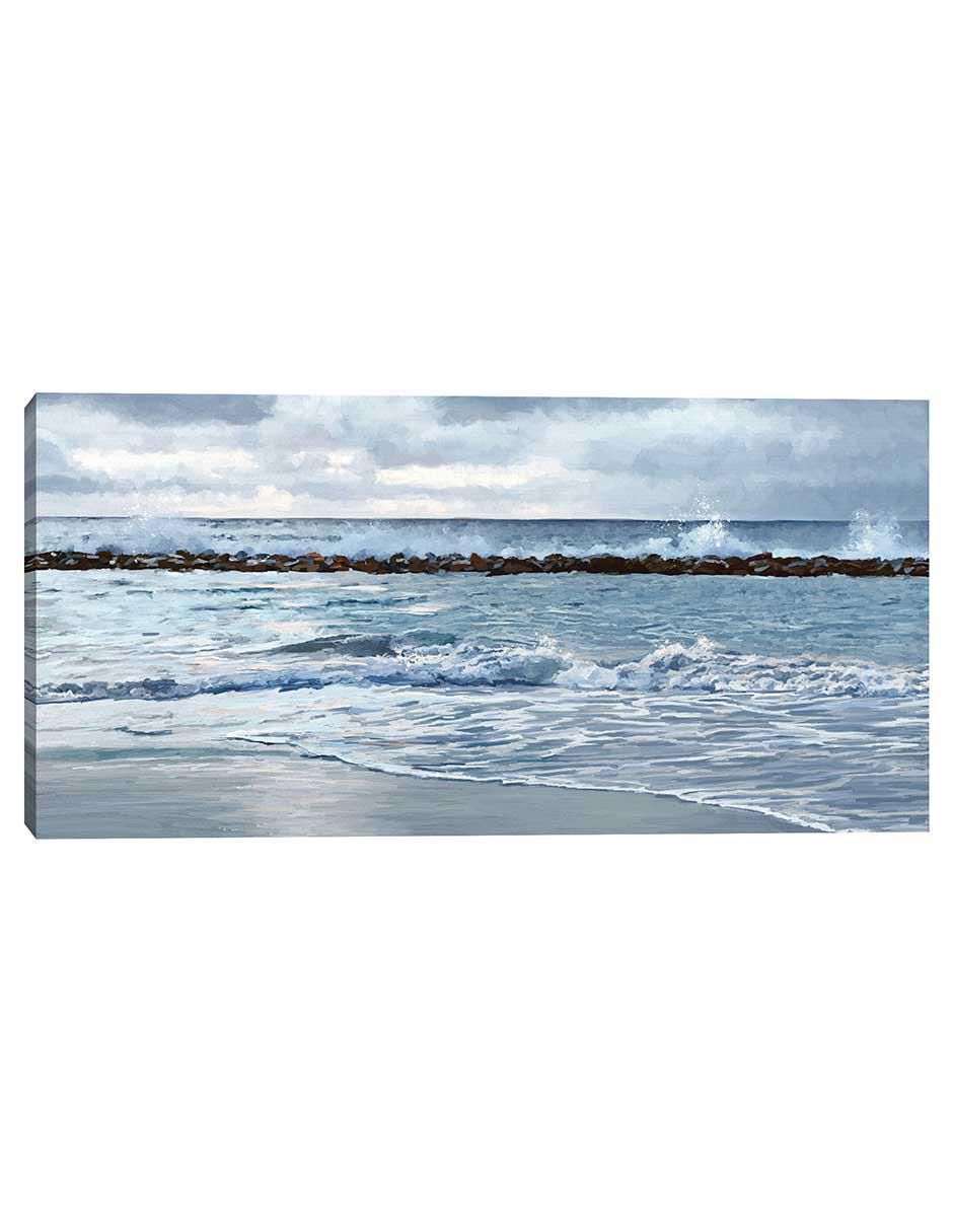 Pintura Luz de panel Sunrise Blues técnica mixta Paisaje