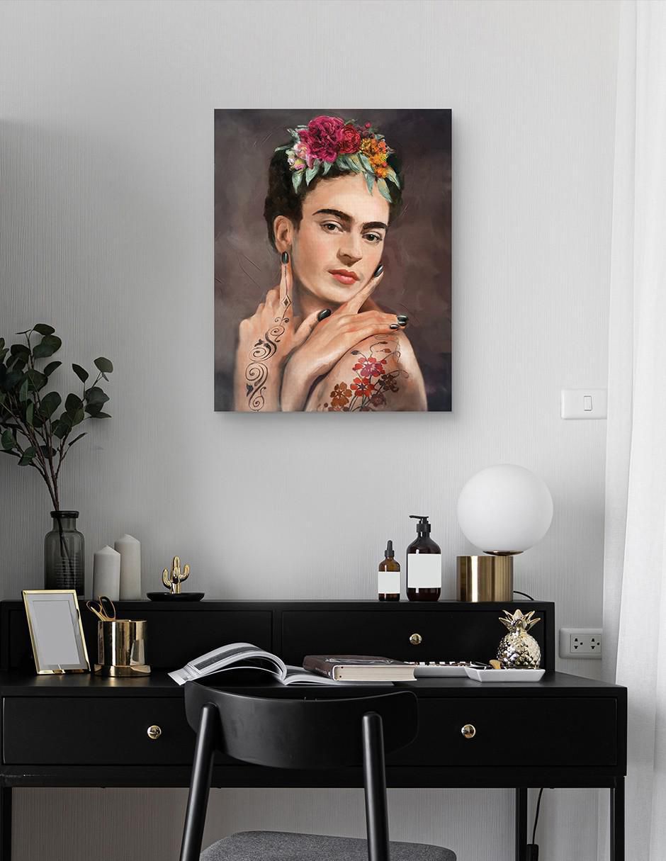 Pintura Frida tatuada técnica mixta Moderno 2