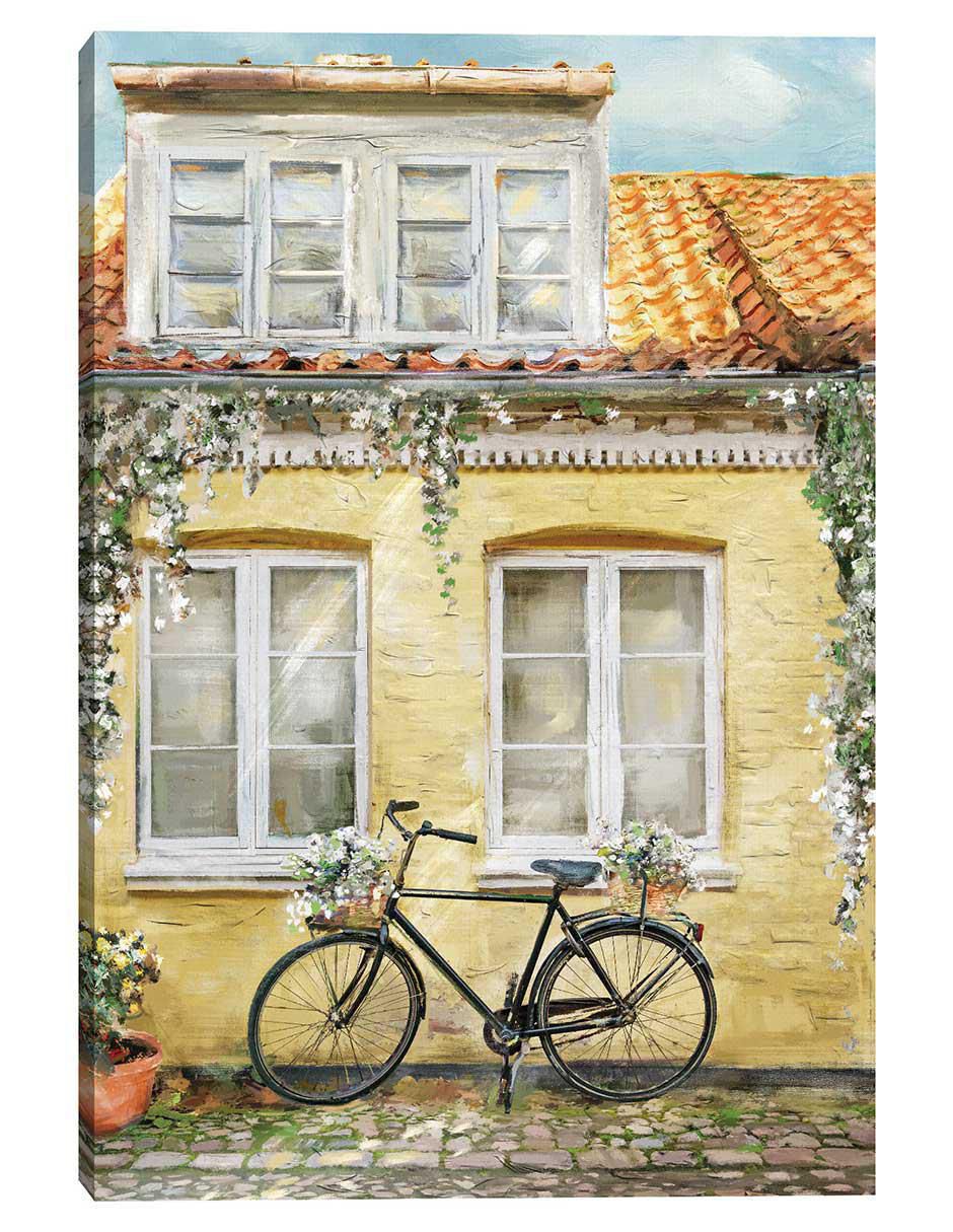Pintura La Bicicleta técnica mixta Paisaje Pintura La Bicicleta técnica mixta Paisaje