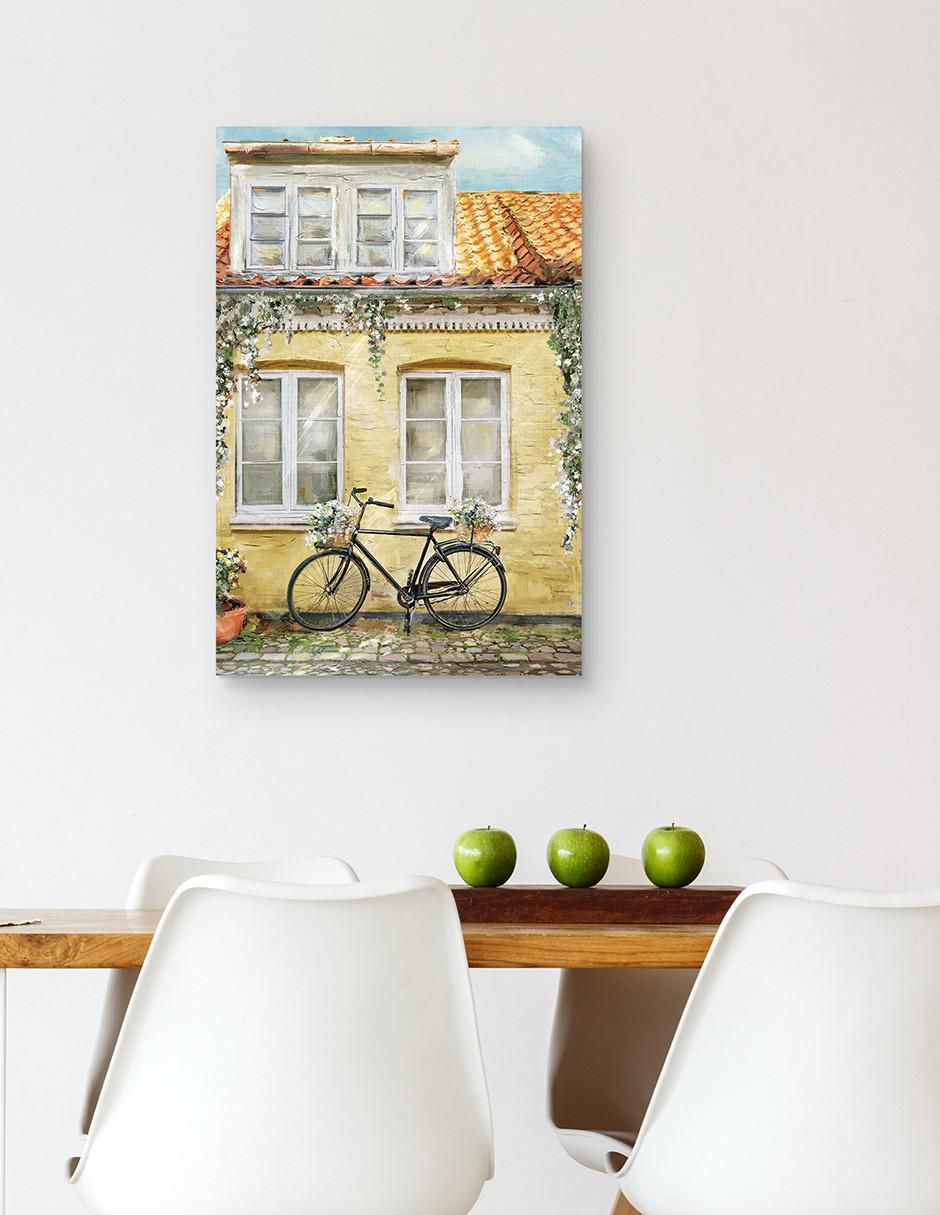 Pintura La Bicicleta técnica mixta Paisaje 4