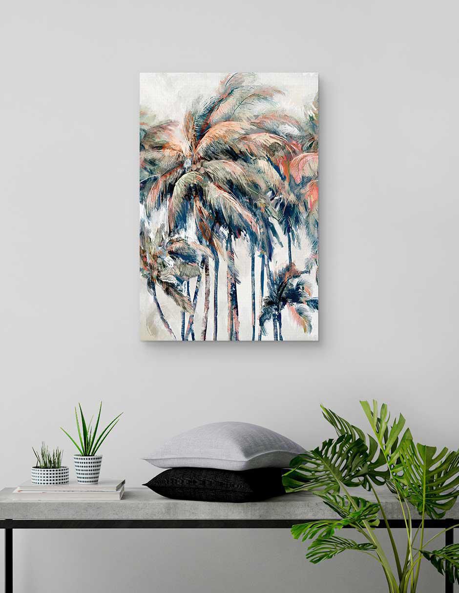 Pintura Palmeras de la isla técnica mixta Costa 4