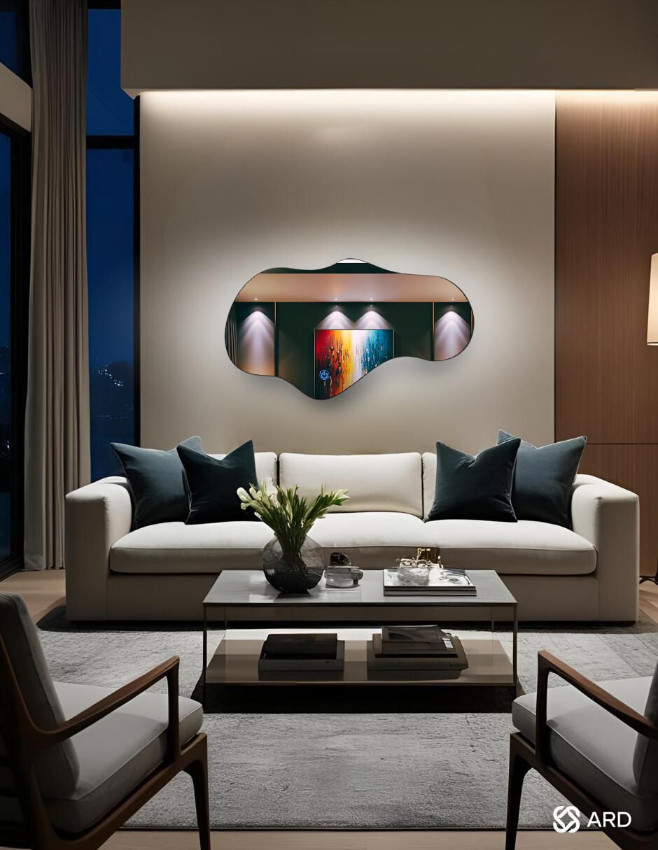 Espejo irregular Decorativo de pared con luz led Luminous Cloud 3