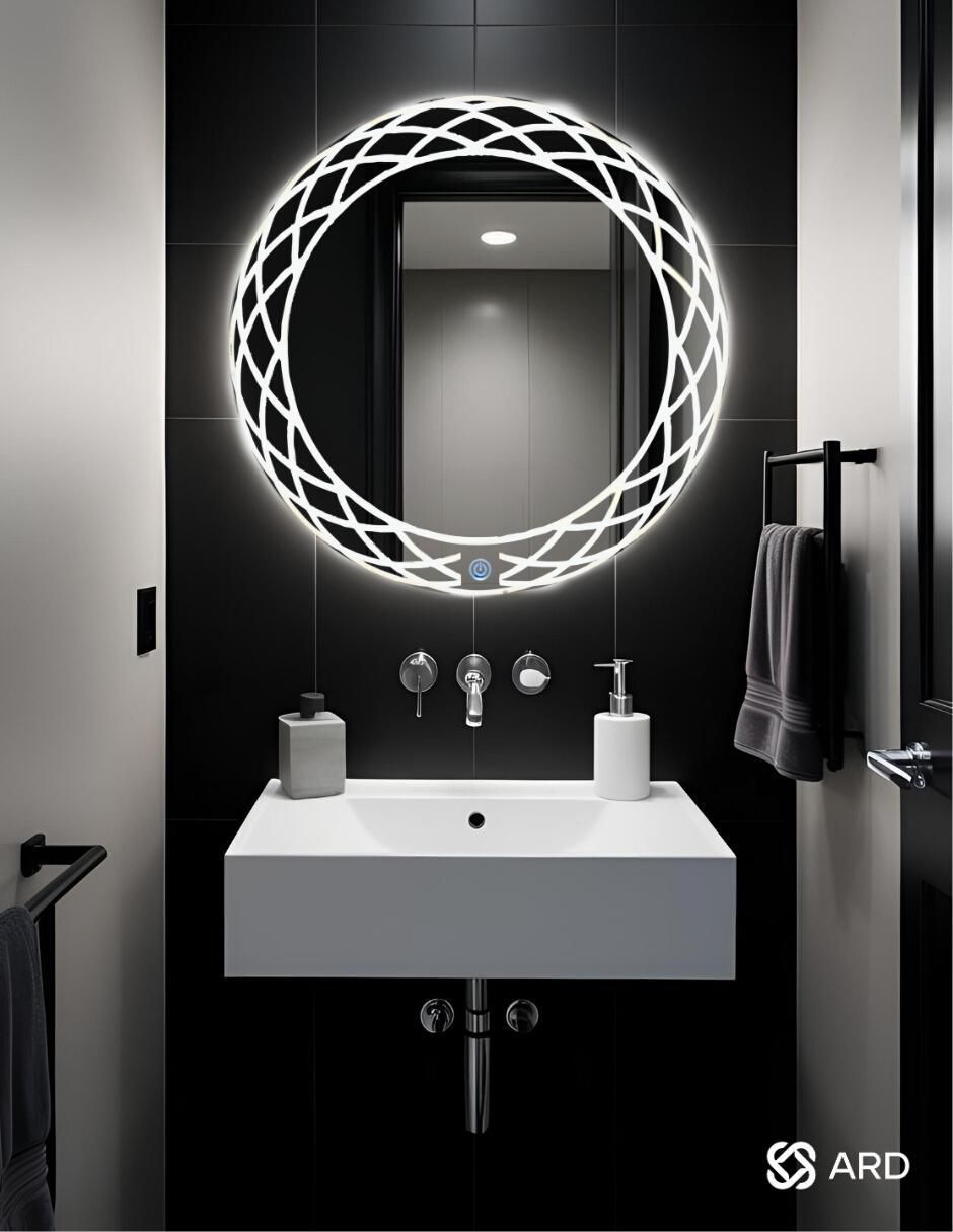 Espejo redondo para baño con luz led Luminous Glass Mirage 2