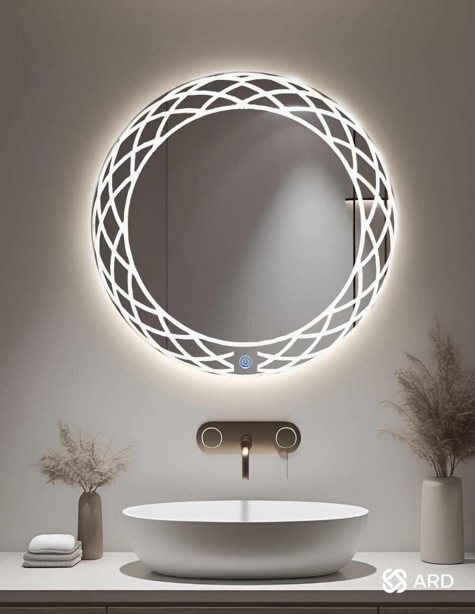 Espejo redondo para baño con luz led Luminous Glass Mirage 3