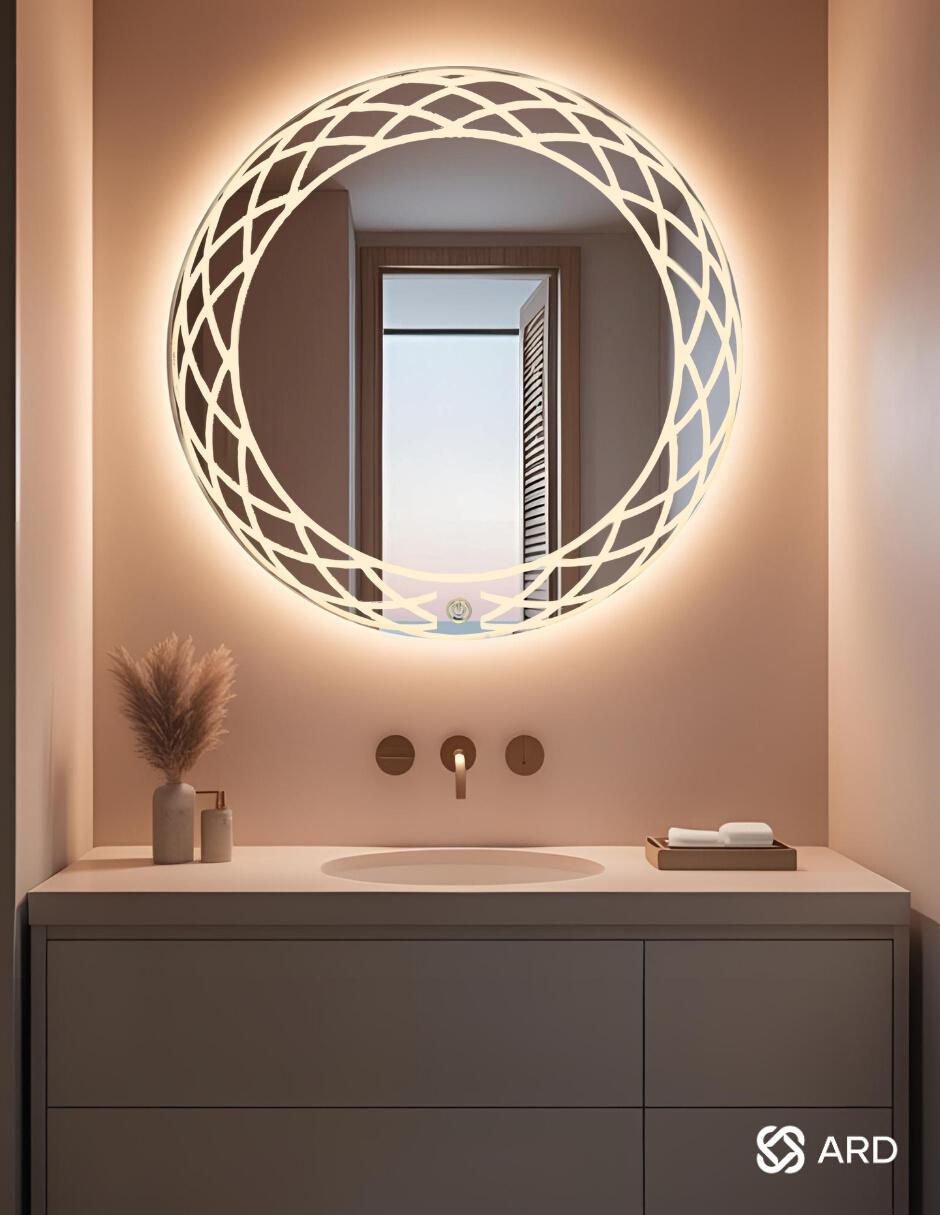 Espejo redondo para baño con luz led Luminous Glass Mirage 4
