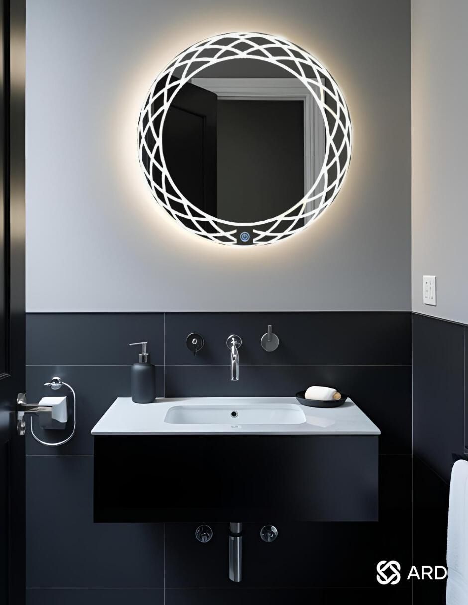 Espejo redondo para baño con luz led Luminous Glass Mirage 5