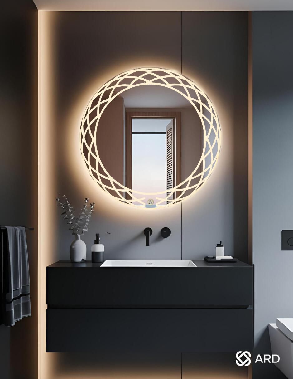 Espejo redondo para baño con luz led Luminous Glass Mirage 6