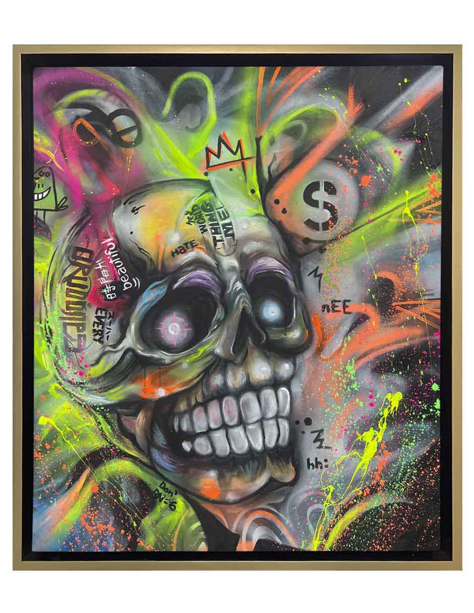 Pintura El Don técnica mixta Calaveras