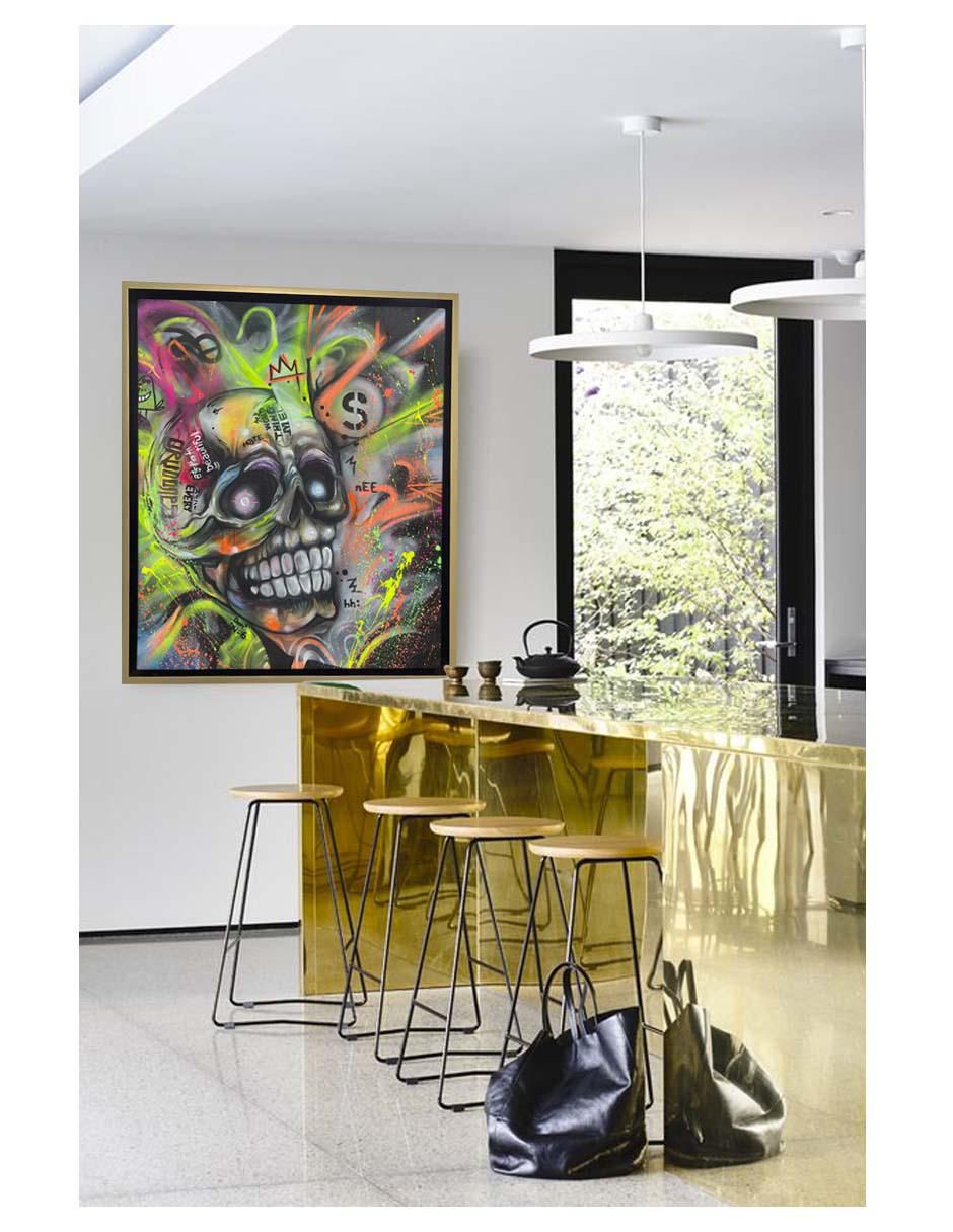 Pintura El Don técnica mixta Calaveras 3