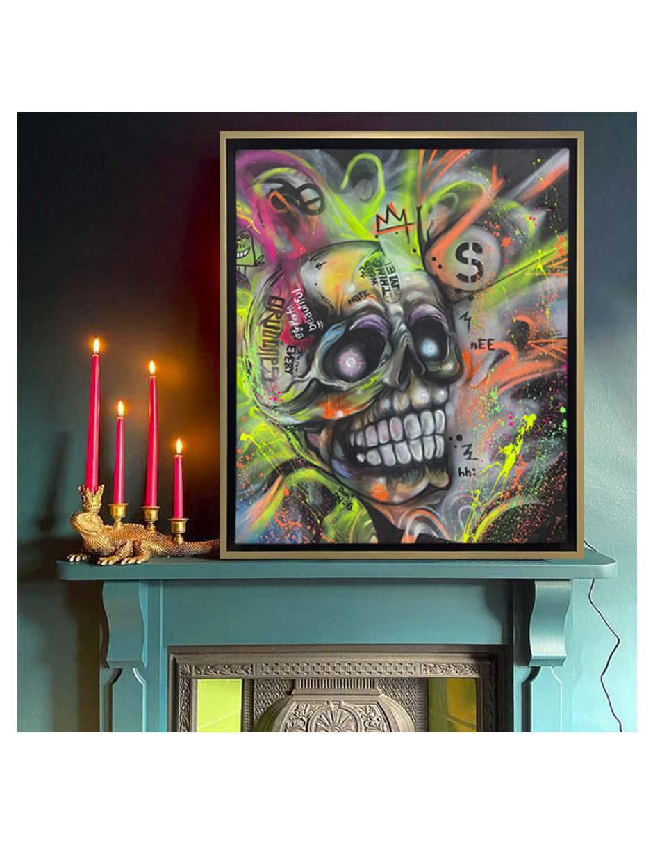 Pintura El Don técnica mixta Calaveras 4