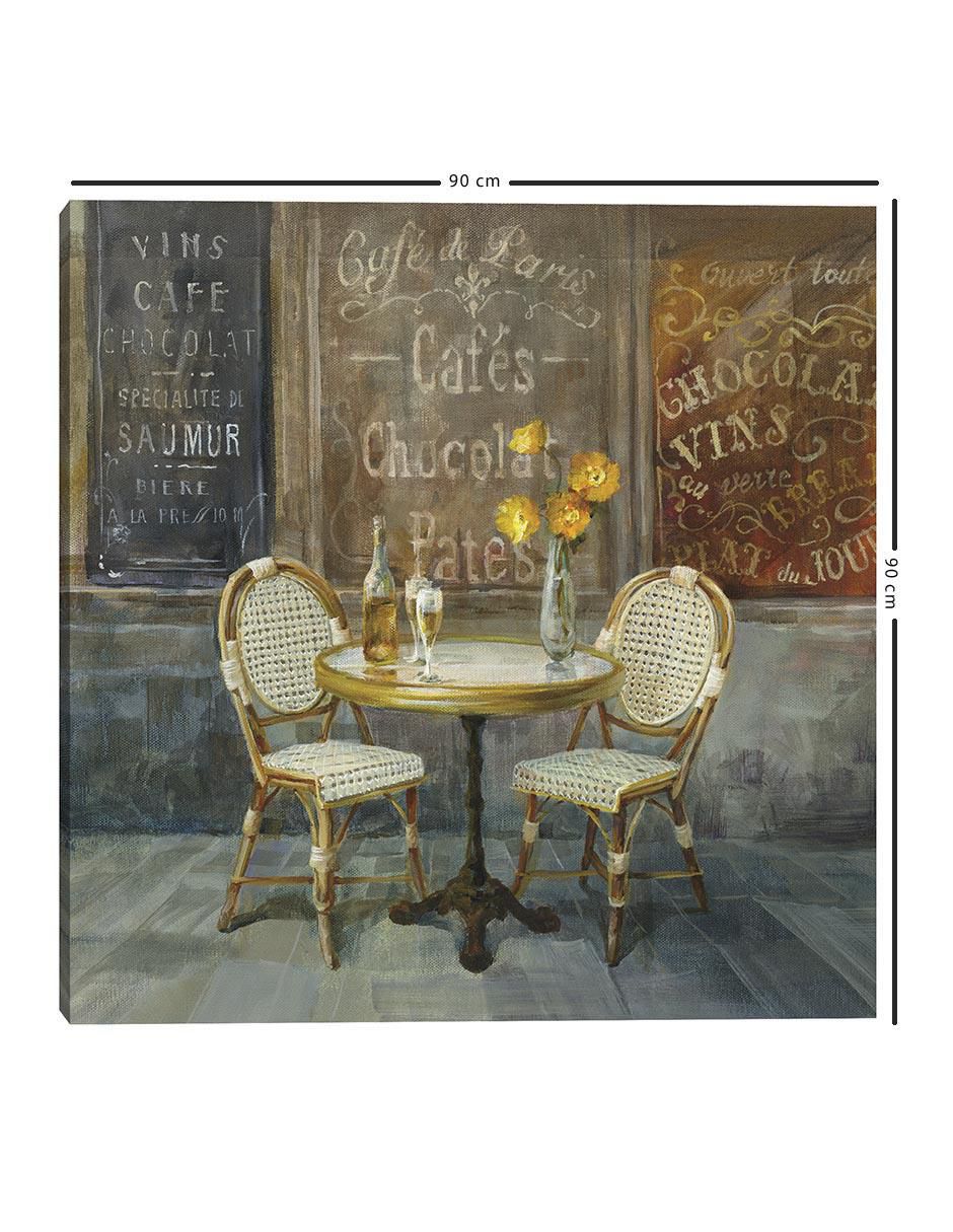 Pintura Café Francés técnica mixta Paisaje 5
