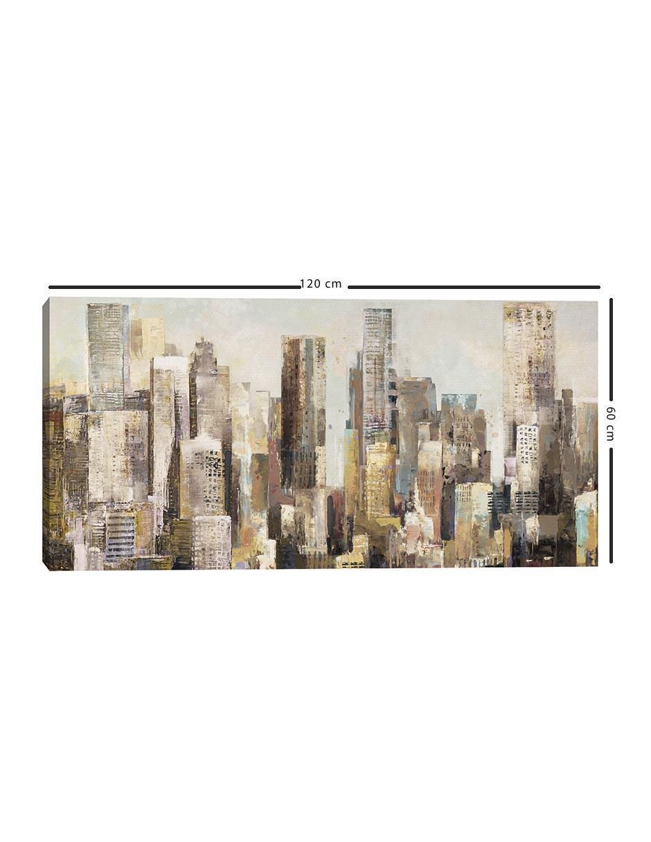 Pintura Metro Resplandor técnica mixta Paisaje 5