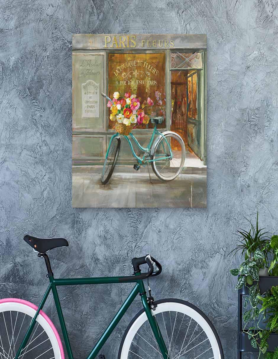 Pintura Floristería Francesa técnica mixta Paisaje 4