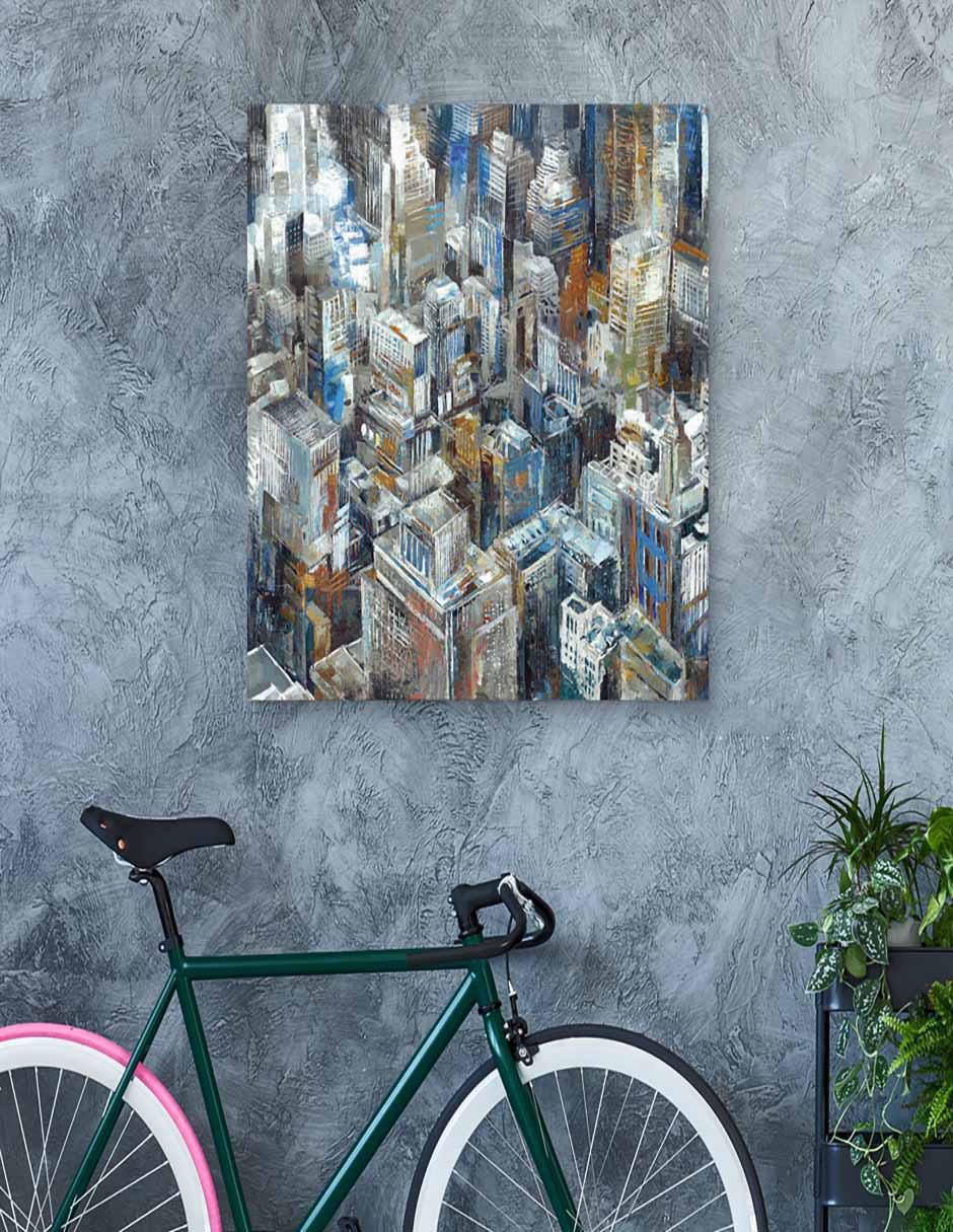 Pintura Levántate por encima técnica mixta Paisaje 2