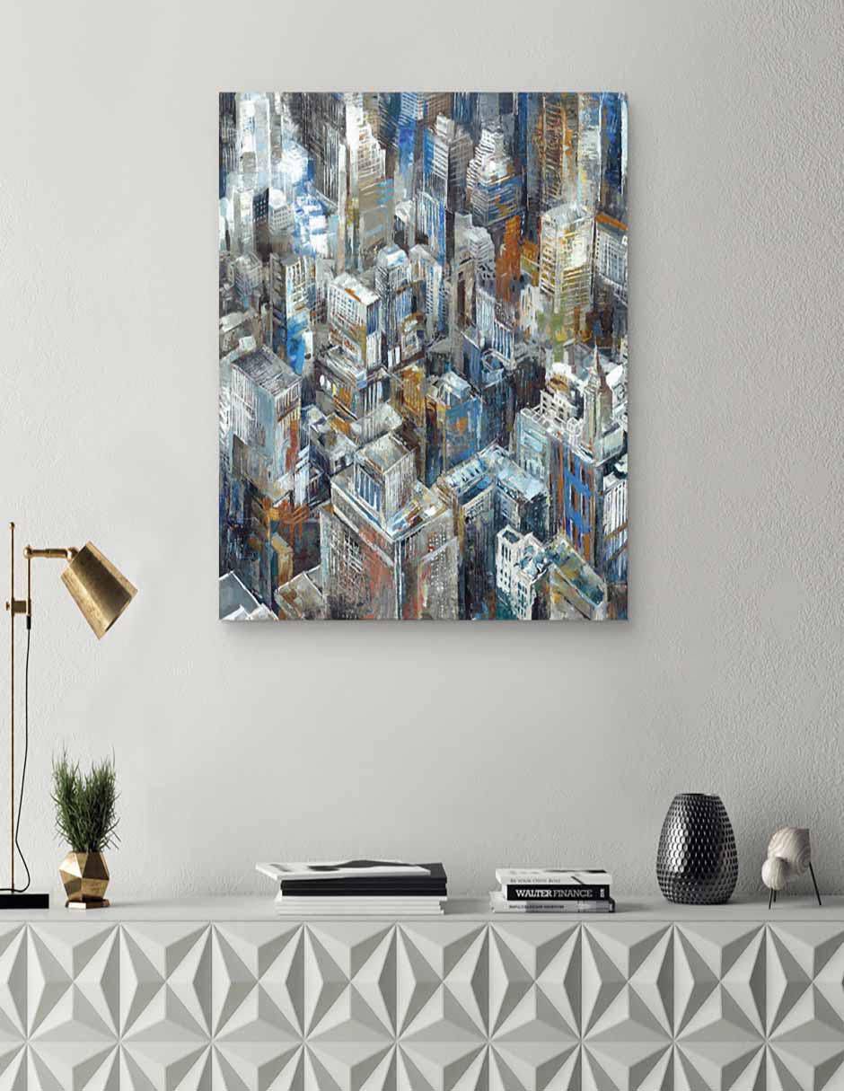 Pintura Levántate por encima técnica mixta Paisaje 3