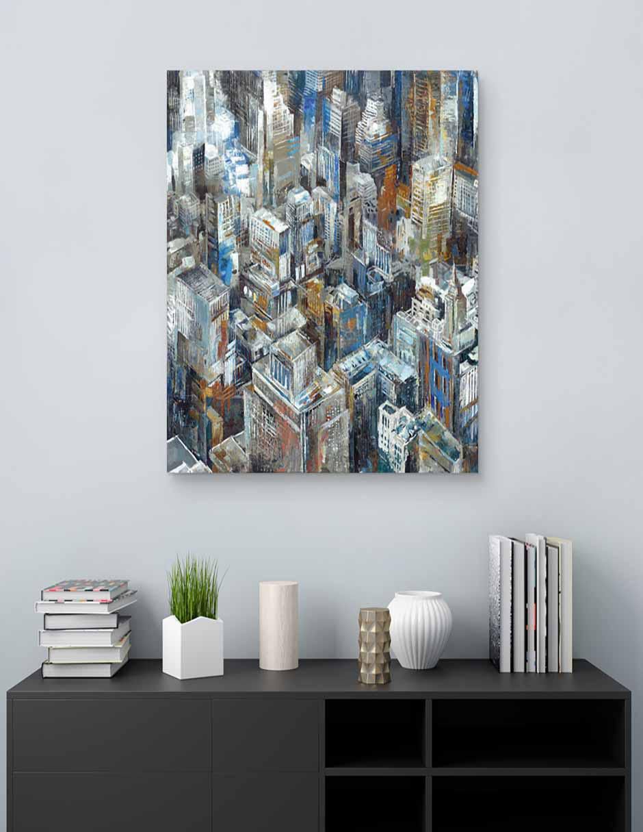 Pintura Levántate por encima técnica mixta Paisaje 4