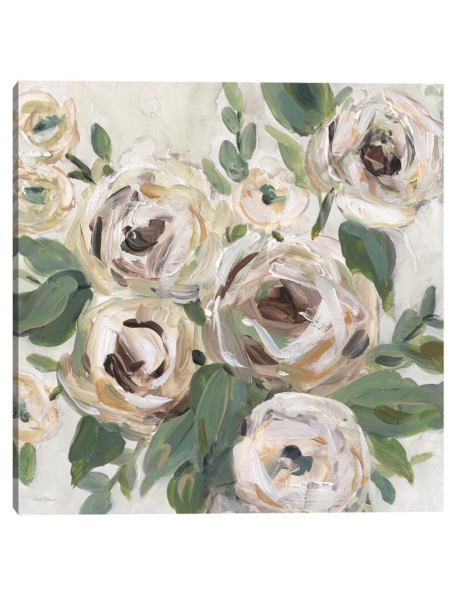 Pintura Profundidad Floral brillante técnica mixta Floral
