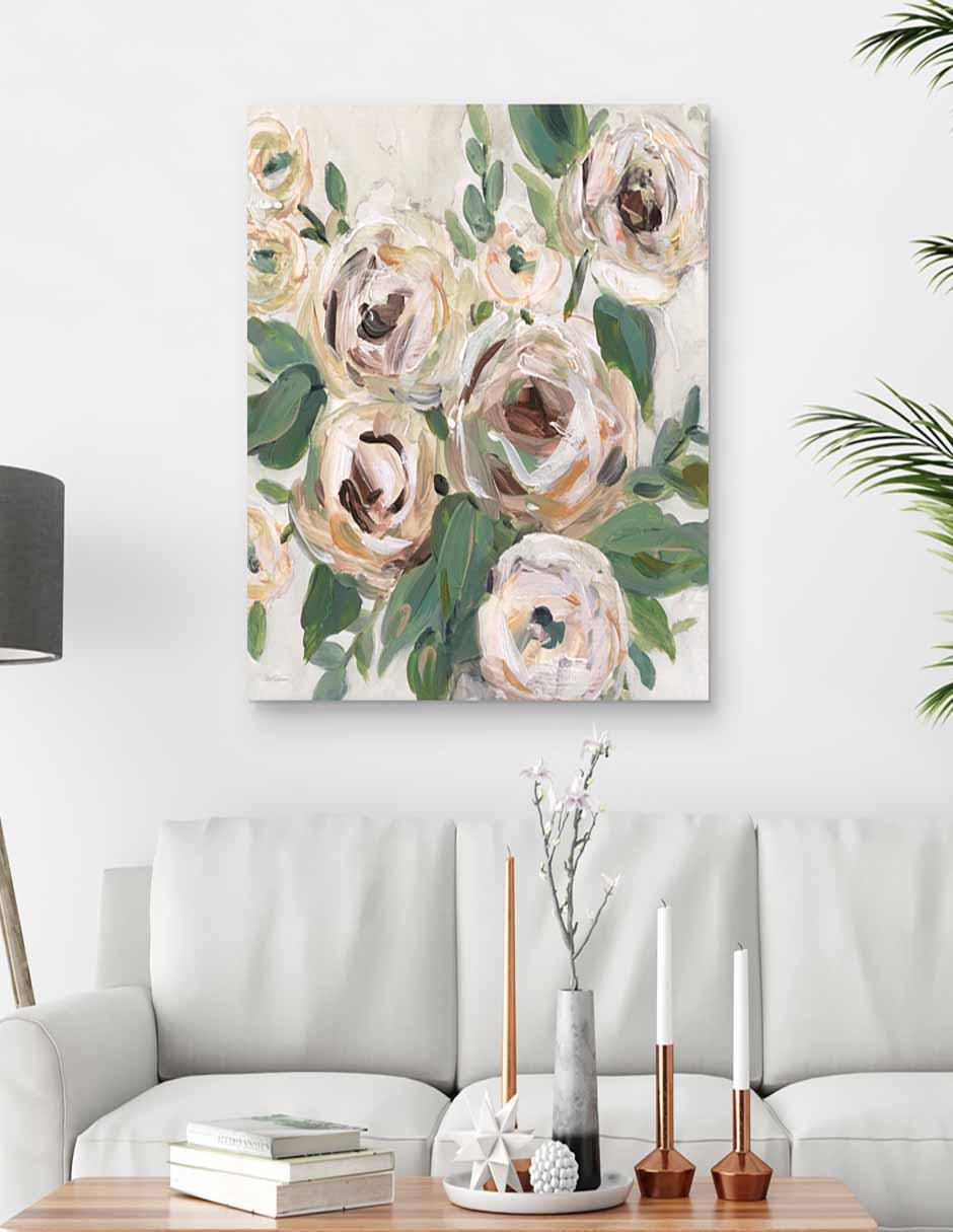 Pintura Profundidad Floral brillante técnica mixta Floral 2