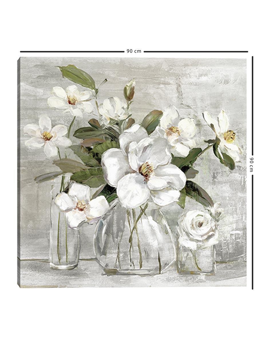 Pintura Magnolias románticas técnica mixta Floral 5