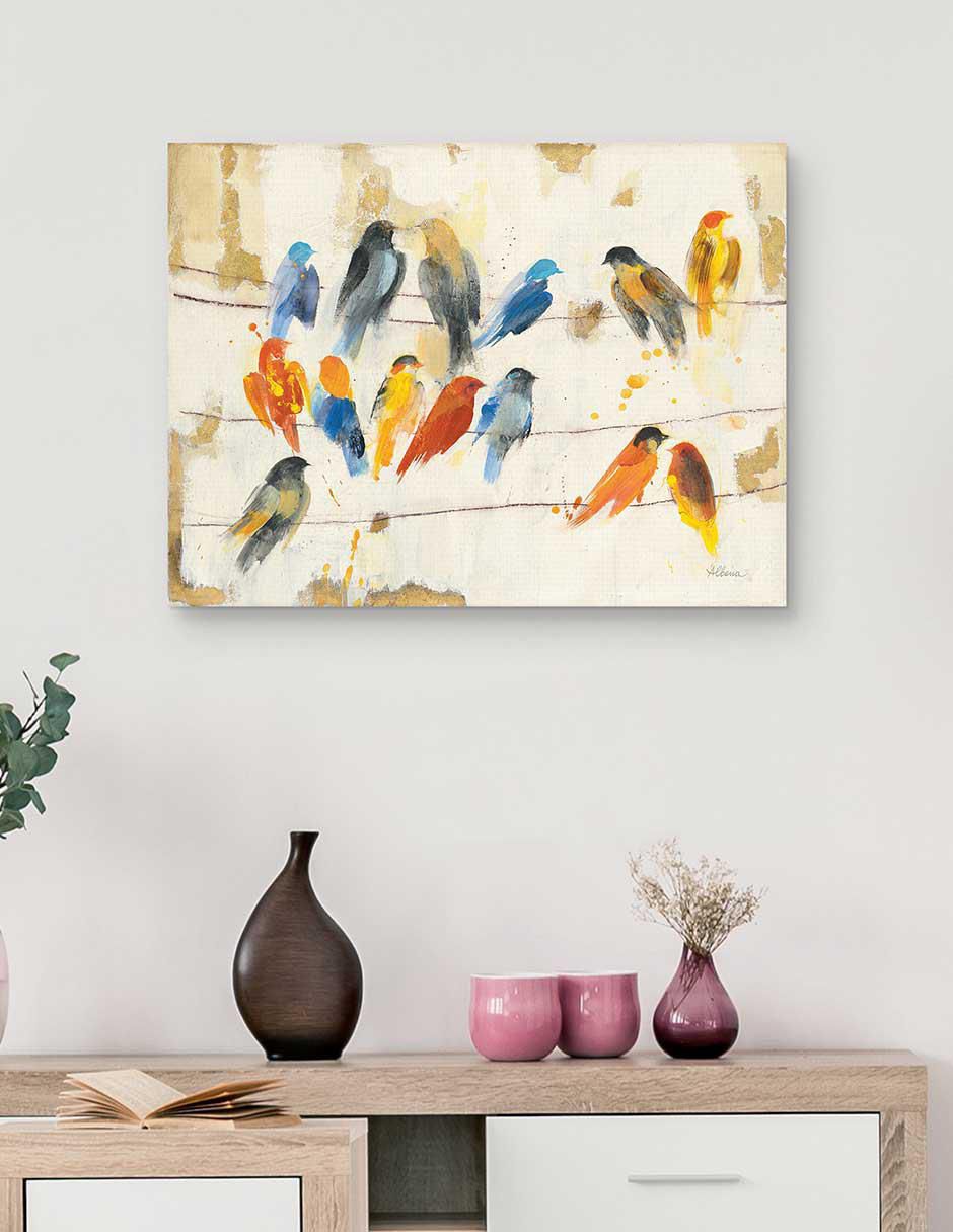 Pintura Reunión de la ciudad técnica mixta Animales 2