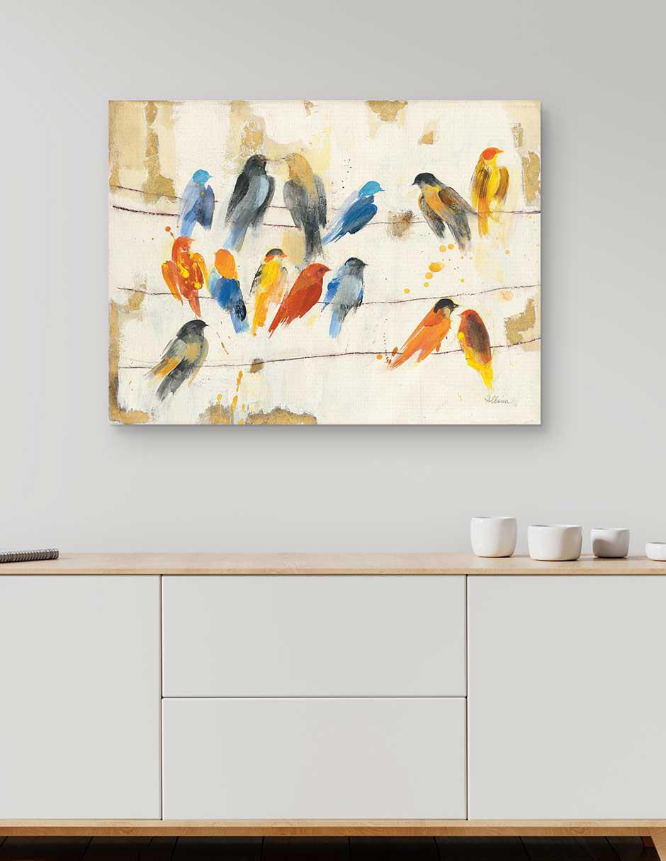 Pintura Reunión de la ciudad técnica mixta Animales 3