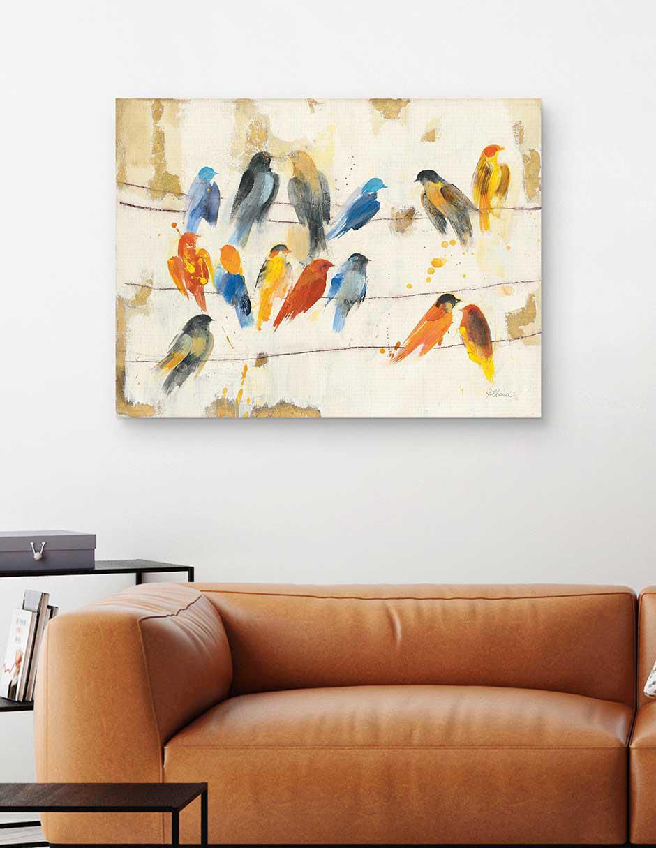 Pintura Reunión de la ciudad técnica mixta Animales 4