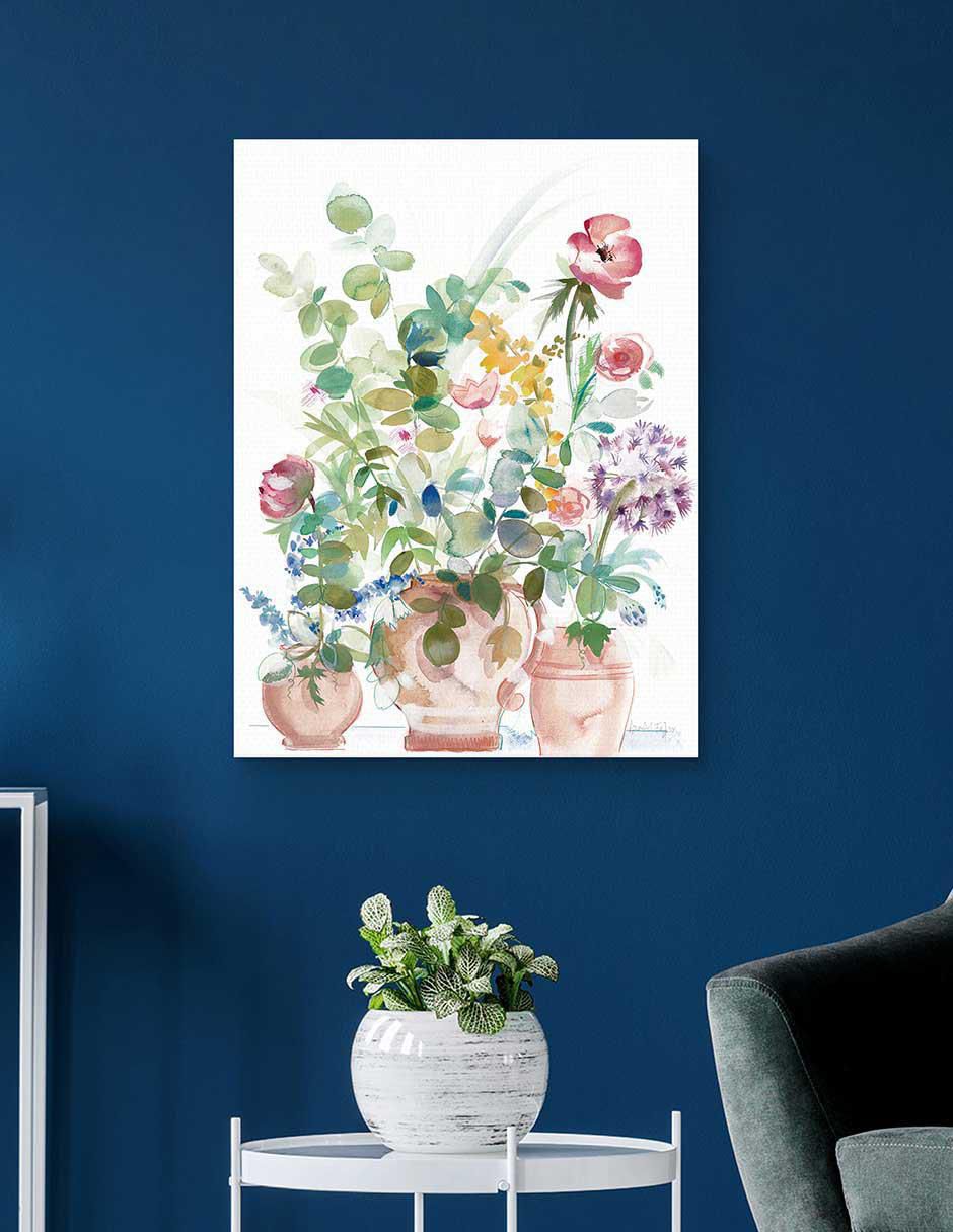 Pintura Santuario de animación en maceta técnica mixta Floral 3