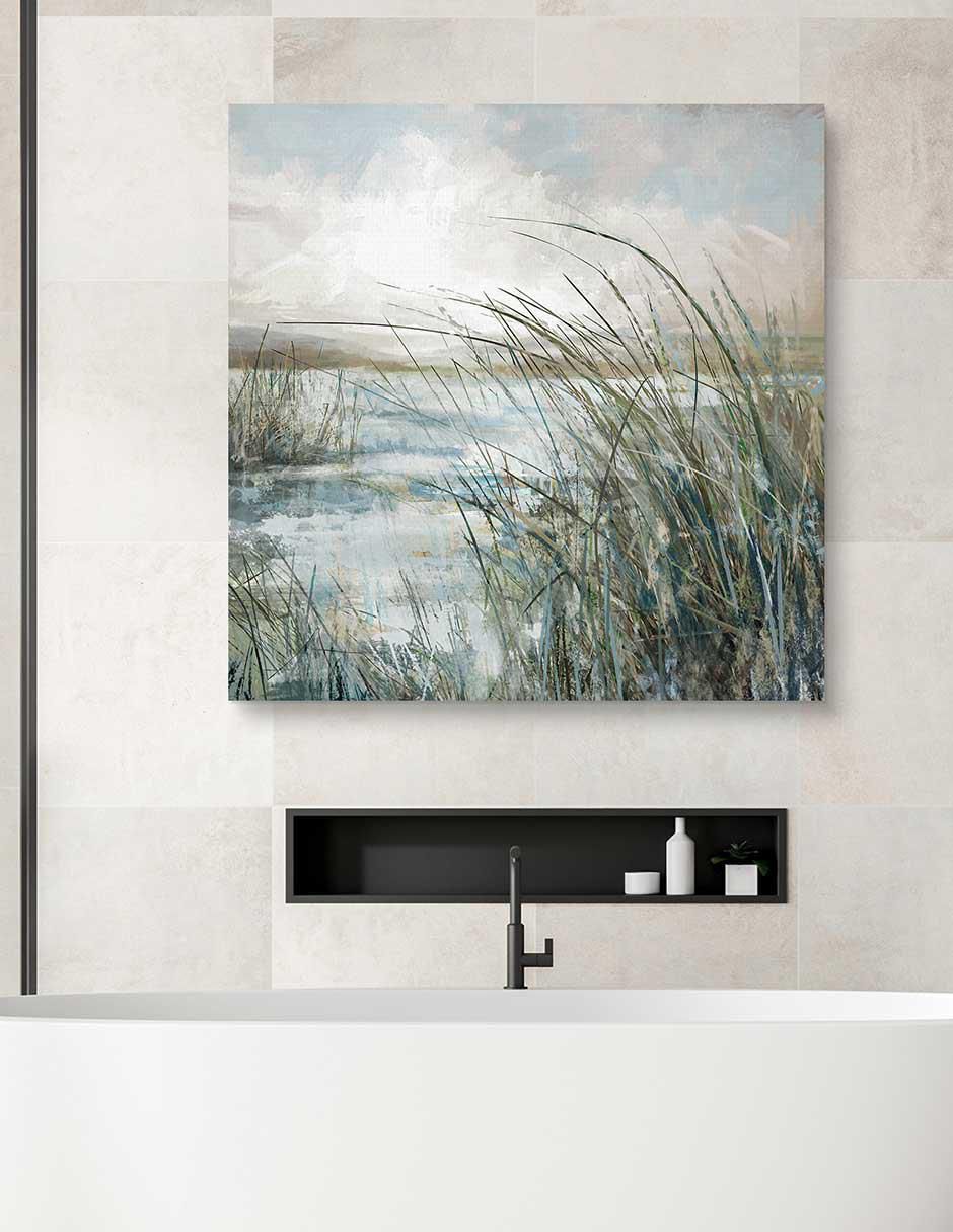 Pintura Más allá de las dunas técnica mixta Paisaje 2